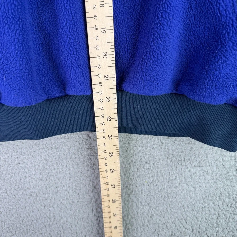 Vintage 1980s Patagonia Synchilla Half Zip Fleece Jacket Mens M Cobalt Ribbed